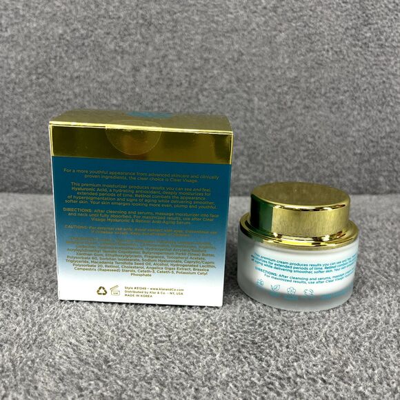 Clear Visage Hyaluronic & Retinil Anti-Aging Day Cream 1.69 fl oz New in Box - Picture 2 of 11